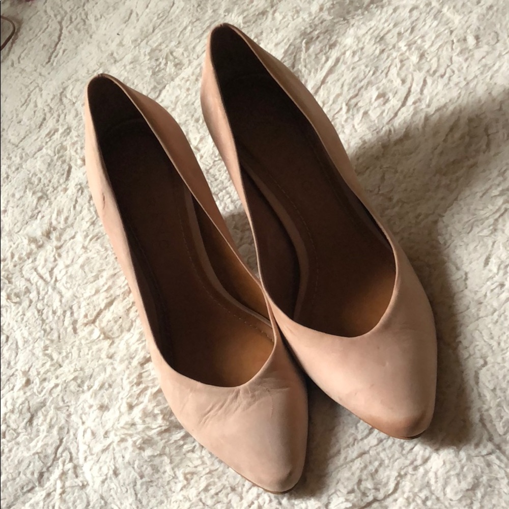 Carrano Italian suede with gold accents